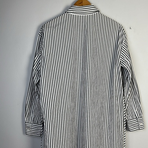 Everlane Supima Cotton Midi Collared Shirt Dress Size Medium Relaxed Fit Pockets - Picture 11 of 16